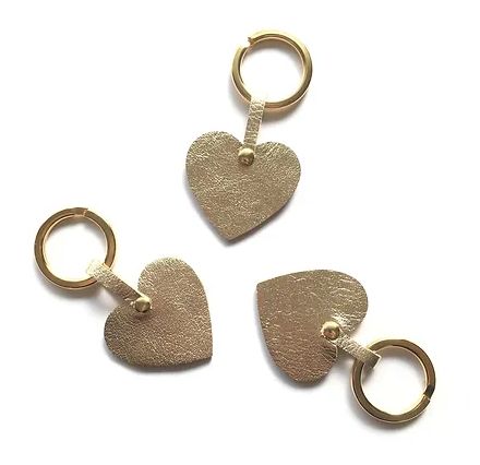 [241021_7967] Porte-clé cœur doré