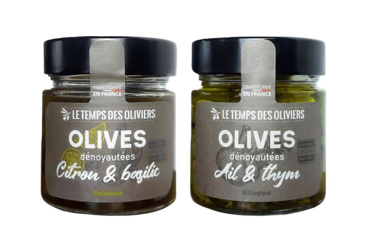 [250625_8803] Le temps des oliviers - OLIVES DÉNOYAUTÉES 180g (OLIVES DÉNOYAUTÉES CITRON & BASILIC 180g)