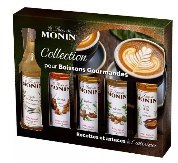 [251021_9138] Coffret pour boissons gourmandes - 5x5cl - MONIN